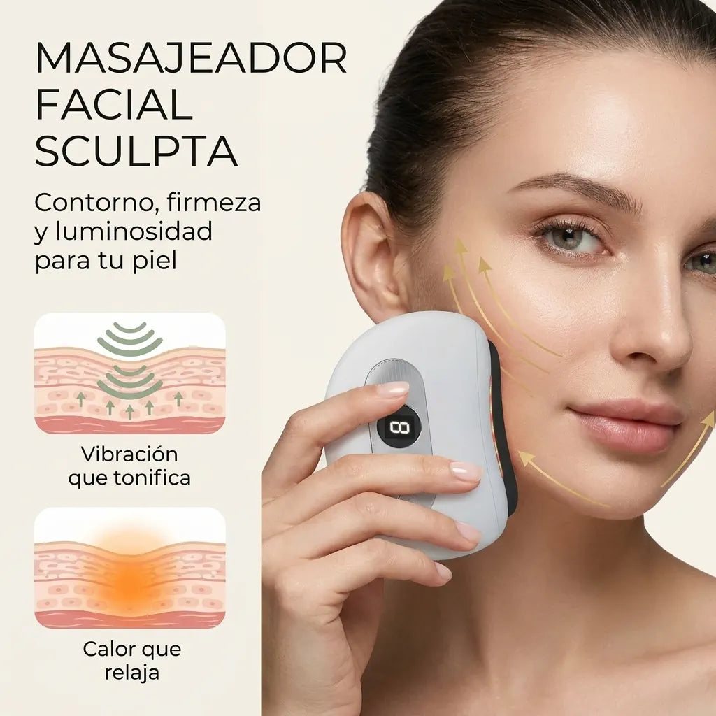 SCULPTA™ — Masajeador Facial Gua Sha Eléctrico